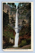 Multnomah Falls w Footbridge Columbia River Oregon OR UNP WB Postcard L15 - £5.74 GBP