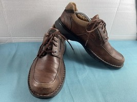Clarks Oxford Men 11 N Unstructured Un.Ravel Shoes Brown Leather Comfort... - $513.34 MXN
