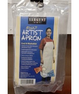 Artist Apron For Adults Sargent Art Cool &amp; Washable White 251K - £4.31 GBP