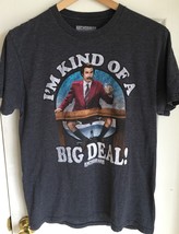 Anchorman Ron Burgundy I&#39;m Kind Of A Big Deal Grey S/S T Shirt Men&#39;s M - $7.58