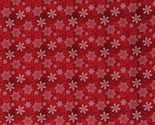 Cotton Christmas Snowflakes Snow Green Fabric Print by Yard D406.57 - $12.95