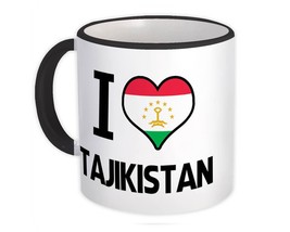 I Love Tajikistan : Gift Mug Flag Heart Country Crest Tajik Expat - £12.27 GBP