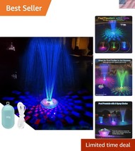 Colorful Battery Powered Pool Fountain with Light Show and Fade Resistan... - $1,104.20 MXN