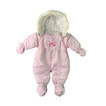 Bright Future Girls Infant Baby Size 0 9 months Pink Bears Vintage Snows... - £11.13 GBP