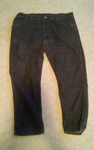 Mens Wrangler Black Jeans 42x30 Pants - £13.36 GBP