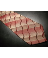 Emilio Ponti Silk Neck Tie Textured Ragged Rusts and Browns - $12.99