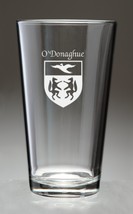 O&#39;Donaghue Irish Coat of Arms Pint Glasses - Set of 4 (Sand Etched) - £52.66 GBP