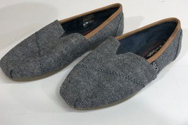 Bob&#39;s Skechers Memory Foam Slip On Gray Tweed Womens Size 5.5 Shoes - $14.58