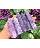 1PC Large 4&quot; Lepidolite Crystal Points Lepidolite Crystal Tower - $44.29