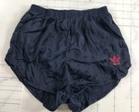 Vintage Adidas Running Shorts Mens S 28-30 Navy Blue Shimmery Striped Re... - $73.95