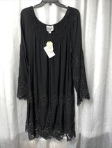 L&amp;B Women&#39;s Dress Black w/ Lace Detail Size X-Large - £23.09 GBP