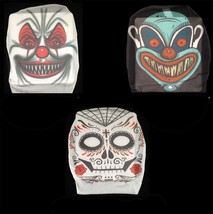 Creepy Hooded Sheer Stretch Zombie Mask Morph Costume-CLOWN-Sugar Skull-CHOOSE 1 - £1.50 GBP+