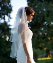 Bridal Veil, Wedding Short Veil, Simple White &amp; Ivory Veil, Blush Veil - £15.68 GBP