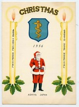 6466th USAF Hospital &amp; 4830 Tactical Hospital Christmas Menu 1956 Ashiya... - £21.83 GBP