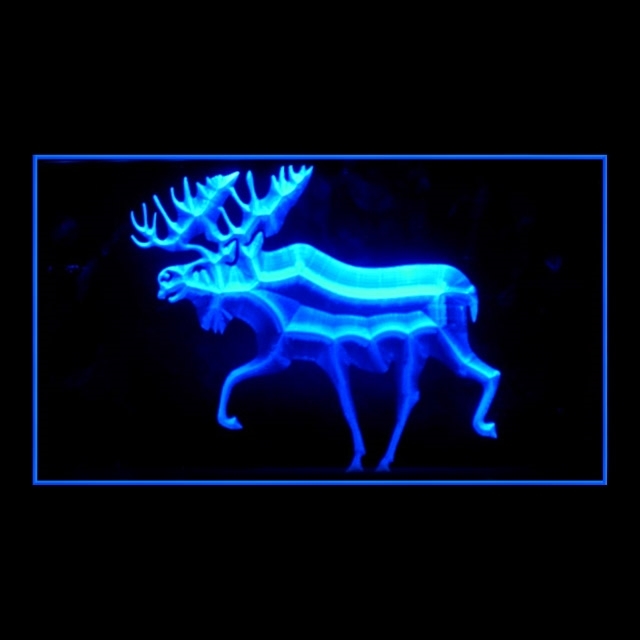 Primary image for 210272B Beautiful Mule Bucks Deer Hunting National Park Forest LED Light Sign