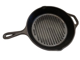 Skillet Lodge Cast Iron Grill Pan 10 1/4 Inch 8GP Made in USA - £16.27 GBP