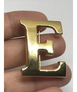Vtg AK signed (Anne Klein) Brooch Gold Tone  Letter &quot;E” - $22.12 CAD