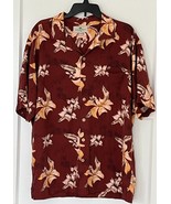 Hawaiian Style Shirt -Orchid and Floral Print - Sz XL - $33.91 CAD