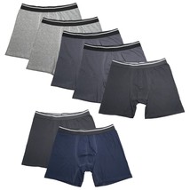 7PK Assorted Mens Cotton Boxer Briefs Comfort Flexible Soft Waistband Underwear - £18.87 GBP