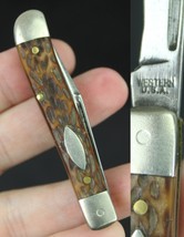 1961-1977 vintage pocket knife WESTERN 292 estate sale jigged bone ESTAT... - $34.99