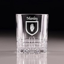 Manley Irish Coat of Arms Perfect Serve Cut Glass Tumbler - Set of 4 - £59.77 GBP