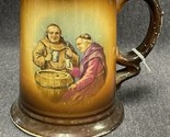 USONA  GOODWIN Pottery ANTIQUE STEIN/MUG/TANKARD RARE Monks Wine Whiskey... - $26.73