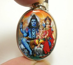 Lord Shiva Maa Uma Parvati and Ganesha Ganesh Family pendant God Goddess... - £25.35 GBP