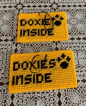 Handmade Needlepoint Pet Emergency Sign DOXIE DOXIES Dachshund Dog Brand New - £8.92 GBP
