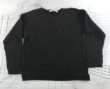 Vintage Brooks Brothers Crewneck Sweater Womens Large Black Cable Knit T... - $27.74
