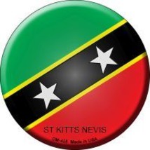 St Kitts Nevis  Novelty Metal Mini Circle Magnet - £10.43 GBP