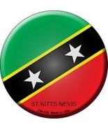 St Kitts Nevis  Novelty Metal Mini Circle Magnet - $12.95