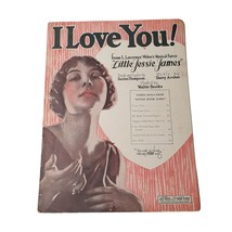 I Love You 1923 Antique Vintage Sheet Music Piano Easy Listening Je T&#39;a ime - £14.62 GBP