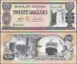 Guyana. Banknote 20 dollars. ND (2005). Unc. Paper. Cat# P.30e - £2.42 GBP