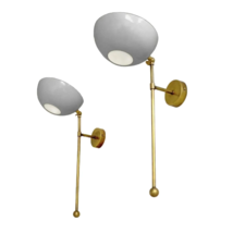 Adjustable Mid-Century Modern Stilnovo Sputnik Sconces: Italian Wall Décor Pair - £230.69 GBP