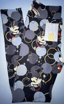 NEW LuLaRoe One Size OS (2-10) Black Blue Yellow Disney Mickey Mouse Leggings - £23.72 GBP