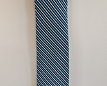 Cravatta collo motivo a righe Billy London blu chiaro/bianco, stretta, 1... - $12.26