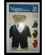 Vogue 9093 Teddy Bear Clothes Sewing Pattern for 23&quot; Bear NEW - $234.72 MXN