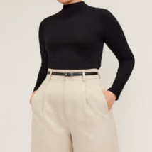 Everlane Women&#39;s The Supima Form Funnel Neck Tee Long Sleeve Top Black Size XS - £39.22 GBP