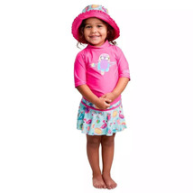 UV Skinz Girls Toddler Size 3T Pink 3 Piece Swimwear Set Swimsuit NWT - $13.49