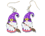 Double Sided Acrylic Halloween Gnome Dangle Earrings - New - £13.42 GBP