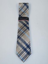 Men's Tommy Hilfiger Tie Classic Woven Silky Feel #Tommy-3 Tan Blue image 2