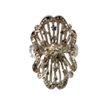 Vintage Sterling Silver ND Filigree Art  Nouveau Ring - £36.46 GBP