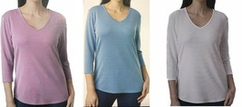 Seg&#39;Ments Women&#39;s 3/4 Sleeve V-Neck Shirt, - $14.99