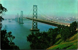 Bay Bridge Oakland San Francisco California Chrome Postcard UNP - £3.12 GBP