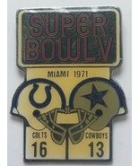 Vintage Starline Super Bowl 5 V Pin 1971 Colts 16 Cowboys 13 - $202.76 MXN