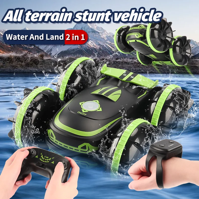 RC Car Toys 4Wd Amphibious Vehicle Boat Remote Control Cars RC Gesture - £27.99 GBP+