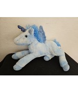 Petting Zoo Pegasus Unicorn Blue Plush Stuffed Animal Horse Sparkly Glit... - £17.84 GBP