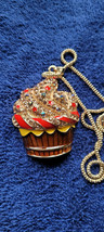 New Betsey Johnson Necklace Cupcake Baking Desserts Collectible Decorati... - $14.99