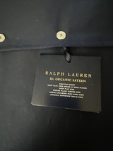 RALPH LAUREN ORGANIC SATEEN 1pc KING FLAT  POLO NAVY NIP $200 - $82.61