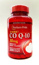 PURITANS PRIDE C0 Q-10 30 mg 200 Rapid Release Softgels - Heart Health - £14.47 GBP